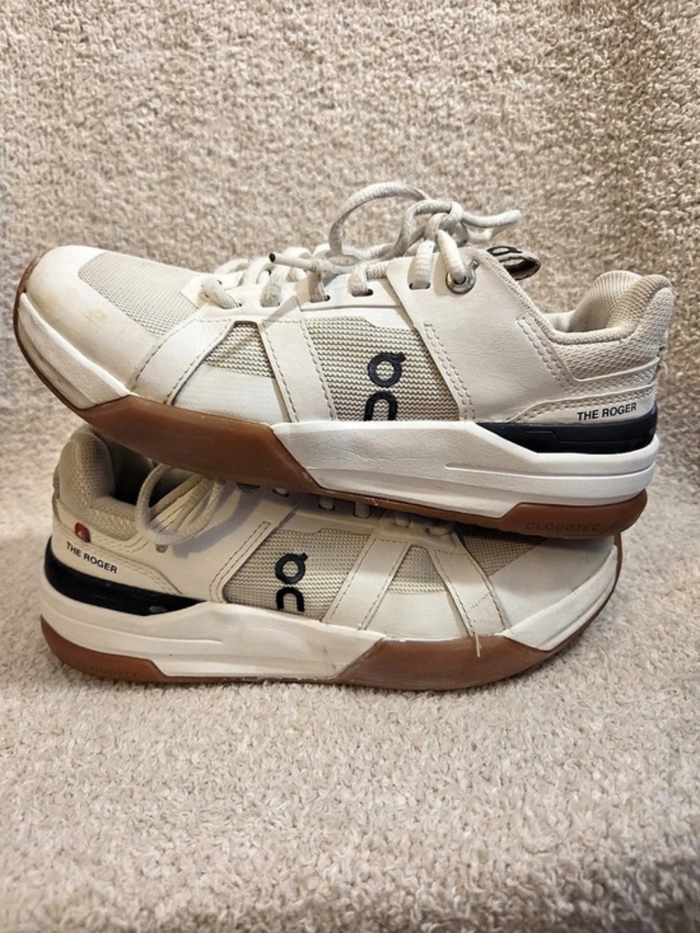 On The Roger Clubhouse Kids Sneakers US 4 White & Brown